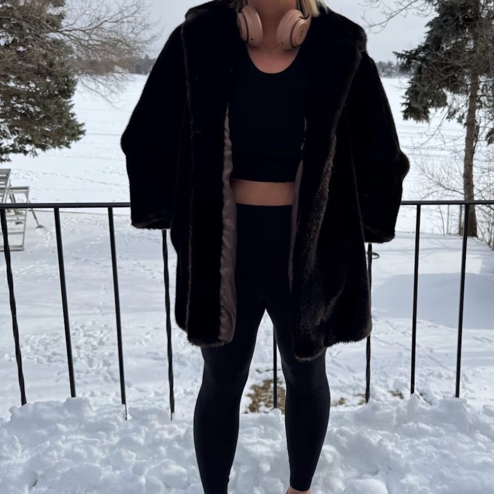 Tissavel of France Fur Jacket - Rich Brown, Medium